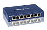 Netgear (GS108) Switch Ethernet 8 Ports RJ45 Métal Gigabit (10/100/1000), switch RJ45, Protection ProSAFE, Positionnement sur un bureau ou au ...