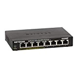 NETGEAR (GS308P) Switch Ethernet PoE 8 Ports RJ45 Métal Gigabit (10/100/1000), switch RJ45 avec 4 Ports POE à 53W, positionnement ...