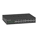 NETGEAR (GS324) Switch Ethernet 24 Ports RJ45 Gigabit (10/100/1000)- Positionnement sur un bureau, au mur ou en rack, Plug and ...