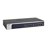 NETGEAR (XS508M) Smart Switch Ethernet 8 Ports RJ45 10 Gigabit Multi-Gigabit, switch RJ45 avec 1 Port SFP+ 10 Gigabit, positionnement sur un bureau ou ...