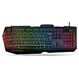 [New] EMPIRE GAMING – K900 Gaming Keyboard QWERTY UK– 105 Semi-Mechanical Keys -9-Mode LED RGB backlighting, Including 1 Customisable Mode ...
