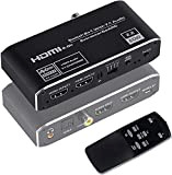 NewBEP Extracteur Audio HDMI 2.0b 4K à 60 Hz avec Atmos 7.1 CH, connexions HDMI vers HDMI avec HDMI 7.1 ...
