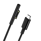 NEWZEROL Câble de Charge USB-C de Type C pour Microsoft Surface Pro 3/4/5/6, Surface Laptop/Laptop 2/Livre1/Go,15V 3A-45W PD Charge Fonctionne ...