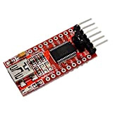 NIDONE FT232RL FTDI 5V 3.3V USB to TTL Adapter Module for Arduino Development Projects 36x18mm Red 1PC