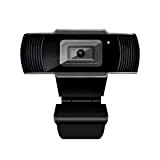 Nierle Webcam 1080P 1920 x 1080p 30fps Full HD USB 2.0 avec microphone Noir