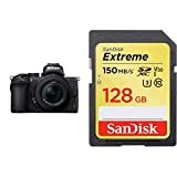 Nikon Hybride Z50 + Objectif Z DX 1650mm f/3.56.3 VR + Carte mémoire SDXC SanDisk Extreme 128 Go jusqu'à 150 Mo/s, Classe ...