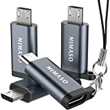 NIMASO Adaptateur USB C vers Micro USB, [Lot de 4] Adaptateur Type C Femelle Micro USB Male Connecteur Support Charge&Sync ...