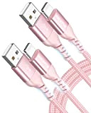 NINGKPOW Cable iPhone Chargeur iPhone [1M+2M/Lot de 2] Certifié MFi Câble Lightning Nylon Fil Lightning Charge Rapide Cordon Compatible avec ...