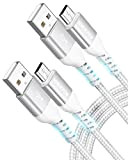 NINGKPOW Câble Micro USB [1M+2M/Lot de 2] Nylon Tressé Chargeur Micro USB 3A Charge Rapide et Synchro pour Android Samsung ...