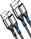 NINGKPOW Câble Micro USB [1M/Lot de 2] Nylon Tressé Chargeur Micro USB 3A Charge Rapide et Synchro pour Android Samsung ...