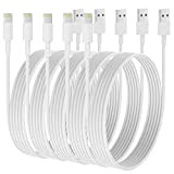 NOHOO Pack de 5 [Apple MFi Certified] Câbles de charge Apple 3M,Chargeurs iPhone Approuvés Apple 3M,Câble USB Lightning d'origine pour ...
