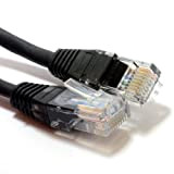Noir Réseau Ethernet RJ45 Cat5E-CCA UTP Patch 26AWG câble Cordon 2 m [2 mètre/2m]
