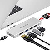 NOV8Tech USB C vers HDMI Hub 7-en-2 Adaptateur Dongle pour Silver MacBook Air 2020 M1 2020/2018 & MacBook Pro 2020 ...