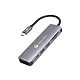 NOVOO USB C Hub Power Delivery 60W, 6-en-1 Adaptateur USB-C vers HDMI 4K, Lecteur de Carte SD & Micro SD, ...