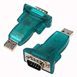 OcioDual Adaptateur Convertisseur USB 2.0 Mâle a DB9 Serie RS232 RS 232 9 Pin Serial COM Femelle pour Notebook PC ...