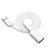 OcioDual Cable D Extension USB Male a Femelle Transfert de Donnees Blanc pour PC Ordinateur Laptop Cordon Rallonge Prolongateur