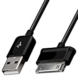 OcioDual USB Data Cable Chargeur Câble de Données Data Sync Noir pour Samsung Galaxy TAB 2 10.1 P5110 & 7.1 ...