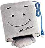 OFKPO Tapis de Souris USB Chauffant Tapis de Réchauffement des Mains pour Maison/Bureau/école avec Un Motif Smiley (Gris)