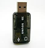 Onogal Carte son USB 5.1 3D externe Adaptateur audio et micro Virtual DJ 2253