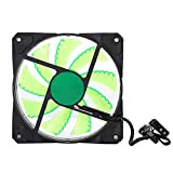 Ordinateur CPU Fan Cooler, 1200 rpm Small 3PIN + Large 4P LED Streamer Light Colorful 12cm Châssis Cooling Fan with ...