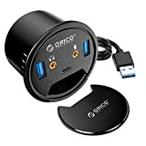 ORICO Concentrateurs USB 5 en 1, USB HUB de Bureau avec 2 Ports USB 3.0, 2 Ports Audio (3,5 mm) ...