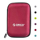 ORICO Étui de Protection Disque Dur Externe Étanche 2.5'' pour Organiser Les HDD SSD 2.5 Pouces et Les Accessoires Informatiques,Rouge ...