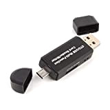 OTG USB Card Reader - Multifonction Smart Card Reader Writer High-Speed USB 2.0 SD Micro-SD Card Reader USB Adapter for ...