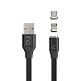 OUI POWER Câble magnétique 2 en 1 rechargement et synchronisation pour Apple + Micro USB - 2 adaptateurs Apple Lightning+ ...