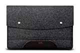 Pack & Smooch pour MacBook Pro 13" Housse Case Cover – en Feutre De Laine 100 % Mérinos Et Cuir Naturel ...