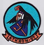 PATCHMANIA US Navy Aviation Patch Attack VA 97 ATKRON Squadron A 7 Corsair 93mm 91mm Patchs brodés THERMOADHÉSIFS Patch