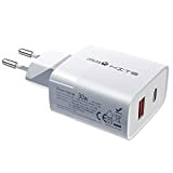 PAWHITS Chargeur USB C 30W PD 3.0 2 Ports Adaptateur Secteur USB C Rapide Compatible avec iPhone 13/13 Pro/13 Mini/ 12/12 ...