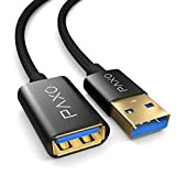 PAXO Rallonge USB 3.2 Gen2 de 3m, 10 Gbit/s (1,25 GByte/s) de taux de transfert, câble d'extension USB A-A, noir, ...