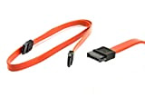 PC24 Shop & Service 2X Càble SATA 55cm Rouge | Droit | Compatible jusqu'à S-ATA/600 | Serial ATA | 1,5GBs/3GBs/6GBs ...