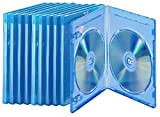 Pearl Vide Boitier Blu-Ray: Pochettes Souples Blu-Ray Bleu-Transparent en Pack de 10 pour 2 disques chacune (Blu Ray Cas)