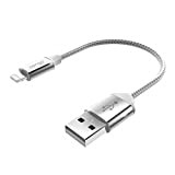 pengo Câble Lightning vers USB Court 20cm, Fil Nylon Double Tréssage Ultra Résistant Certifié MFI Pour Charge Rapide iPhone 14, ...