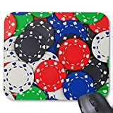 personnalisée en caoutchouc Tapis de souris gaming mouse pad Style Casino jetons de poker de souris, 260*210*3 mm