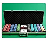 personnalisée Unique de souris gaming Tapis de souris en caoutchouc naturel Valise pour Poker avec puces et cartes, 260*210*3 mm