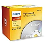 Philips 10 x CD-RW - 700 MB (80 Min) 4X - 12x - Speichermedium