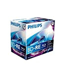 Philips BD-RE BE2S2J10C/00 - Disques Vierges Blu-Ray (BD-RE, 25 Go, 120 mm, 135 Min, 2X, 2X)