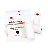 Phomemo Lot de 3 rouleaux de papier thermique brillant imprimable pour imprimante mobile de poche Bluetooth Phomemo M02/M02 Pro/M02S/M03 Noir ...