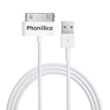 PHONILLICO® Lot 2 Cables USB Chargeur Blanc pour Apple iPad 2/3 / 4 - Cable Port Micro USB Data Chargeur ...