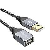 PIPIKA Câble Rallonge USB 2.0 Câble Extension USB 2.0 Mâle A vers Femelle A Compatible avec Manette de Jeu Clé ...