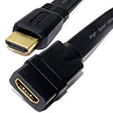 Plat HDMI Haute Vitesse d'extension Rallonge câble Mâle Fiche Vers Femelle Femelle 0,5 m [0.5 mètre/0,5m]