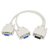 PNGKNYOCN DB9 Câble répartiteur de Type Y 1 mâle vers 2 Femelles Adaptateur répartiteur série Rs232 Câble Droit pour connecter ...