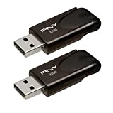 PNY Attache Lot de 3 clés USB 2.0 16 Go Noir (P-FD16GX3ATT4-GE) 32GB 2-PK Noir