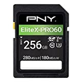 PNY Carte Mémoire SDXC 256 Go EliteX-PRO60 Classe 10 U3 V60 UHS-II