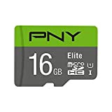 PNY Elite Carte Mémoire microSDHC 16 Go + Adaptateur SD, Vitesse de lecture 100 Mo/s, Classe 10 UHS-I, U1 pour ...
