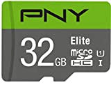 PNY Elite Carte Mémoire microSDHC 32 Go + Adaptateur SD, Vitesse de lecture 100 Mo/s, Classe 10 UHS-I, U1 pour ...