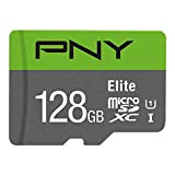 PNY Elite Carte Mémoire microSDXC 128 Go + Adaptateur SD, Vitesse de lecture 100 Mo/s, Classe 10 UHS-I, U1 pour ...