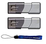 PNY Lot de 2 clés USB 3.0 Elite Turbo Attache 3 (P-FD256GTBOP-GE) 256 Go